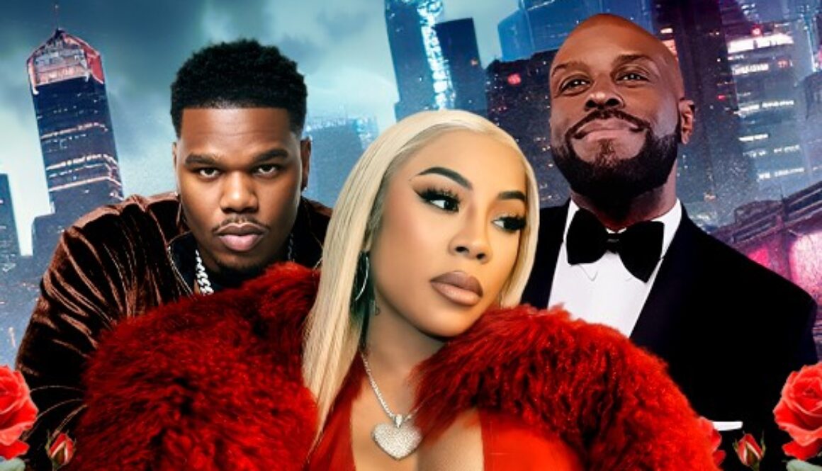 photo of Keyshia Cole with two performers behind her